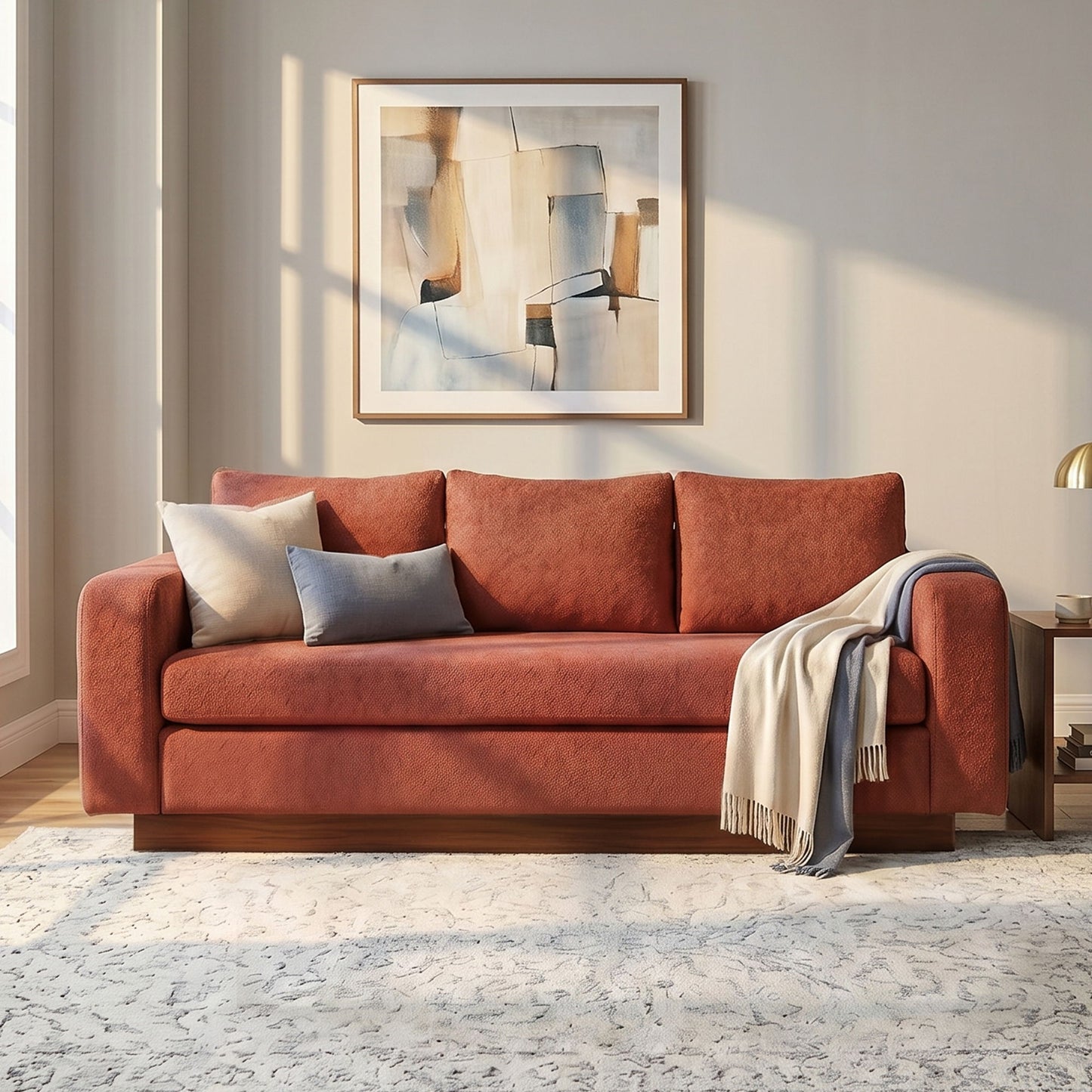 Modern 3 Seater Sofa, Living Room Couch