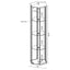 Tenley - 4 Shelf Curio Cabinet With Hexagonal Design