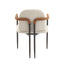 Modern Dining Chair Set With Durable Iron Frame And Comfortable Fabric Upholstery