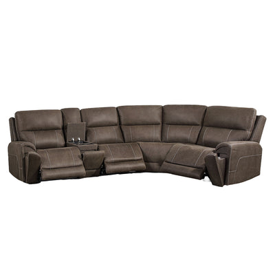 Gaia - 5 Piece P2 Power Sectional - Sable