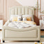 Upholstered Daybed With Classic Stripe Shaped Headboard