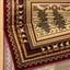 Nature's Nest - 5'3" X 7'3" Lodge Area Rug - Multi, Red