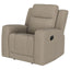 Slater - Upholstered Recliner Chair With Manual Recline - Taupe