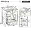 Modern Bathroom Vanity With Sink, Soft Close Drawers & Door, Storage Rack