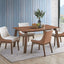 Ginny - 5 Piece With Side Chairs Dining Room Set - Walnut