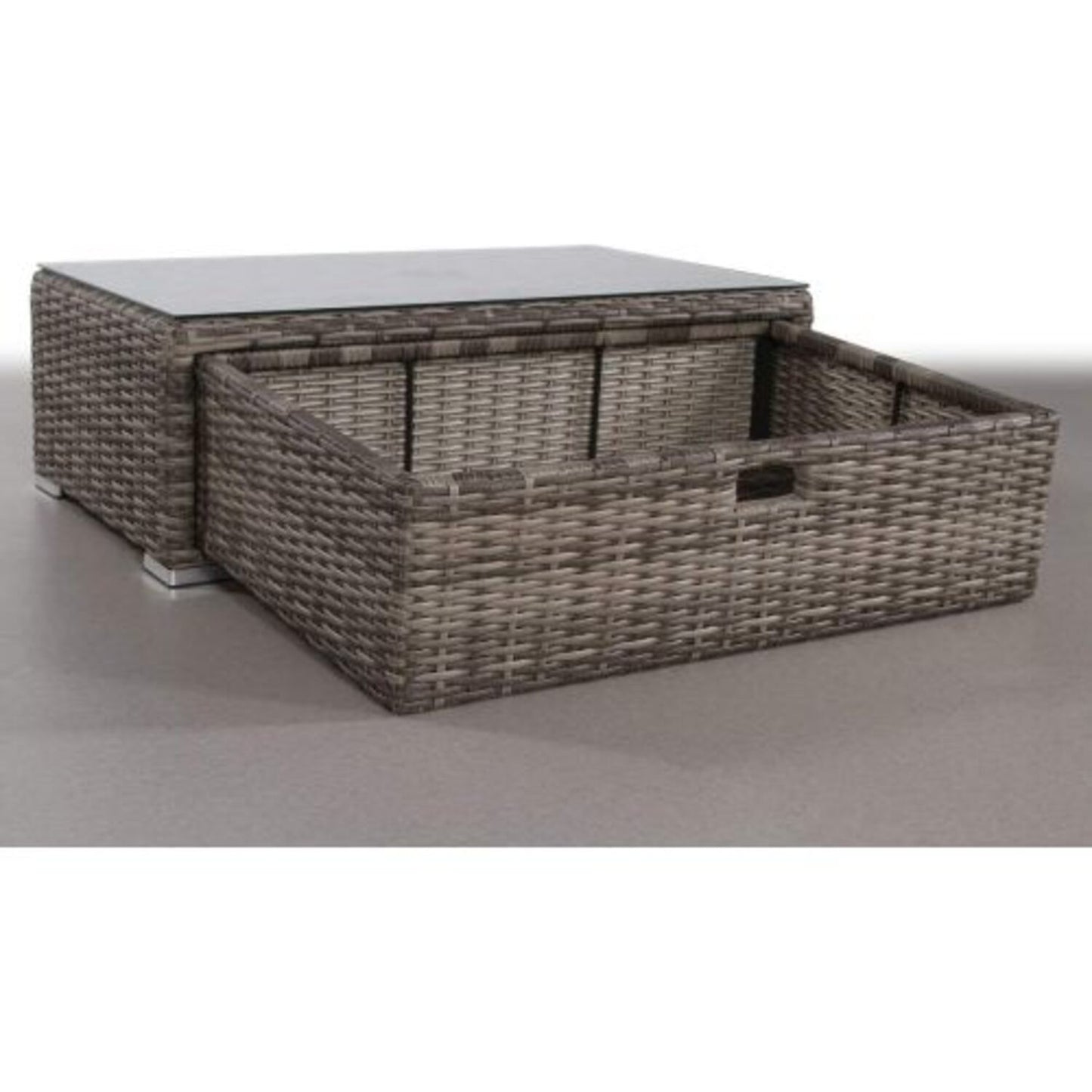 Glass Outdoor Coffee Table - Gray Mix