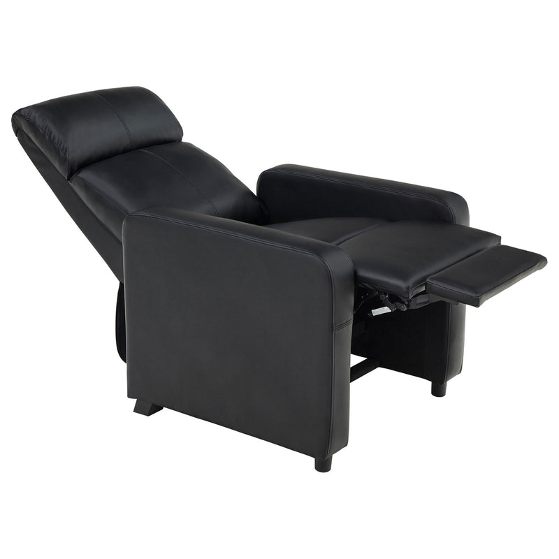 Warren - 5 Seater Home Theater With 4 Wedge Consoles Recliners And Storage Consoles - Black