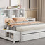 Platform Bed With Multi Functional Storage Space, Nightstand, 2 Drawers, USB Ports And Desk