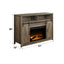 Tobias - Fireplace With Shelf Storage - Oak