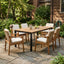 7 Piece Outdoor Patio Dining Set With & 6 Arm Chairs
