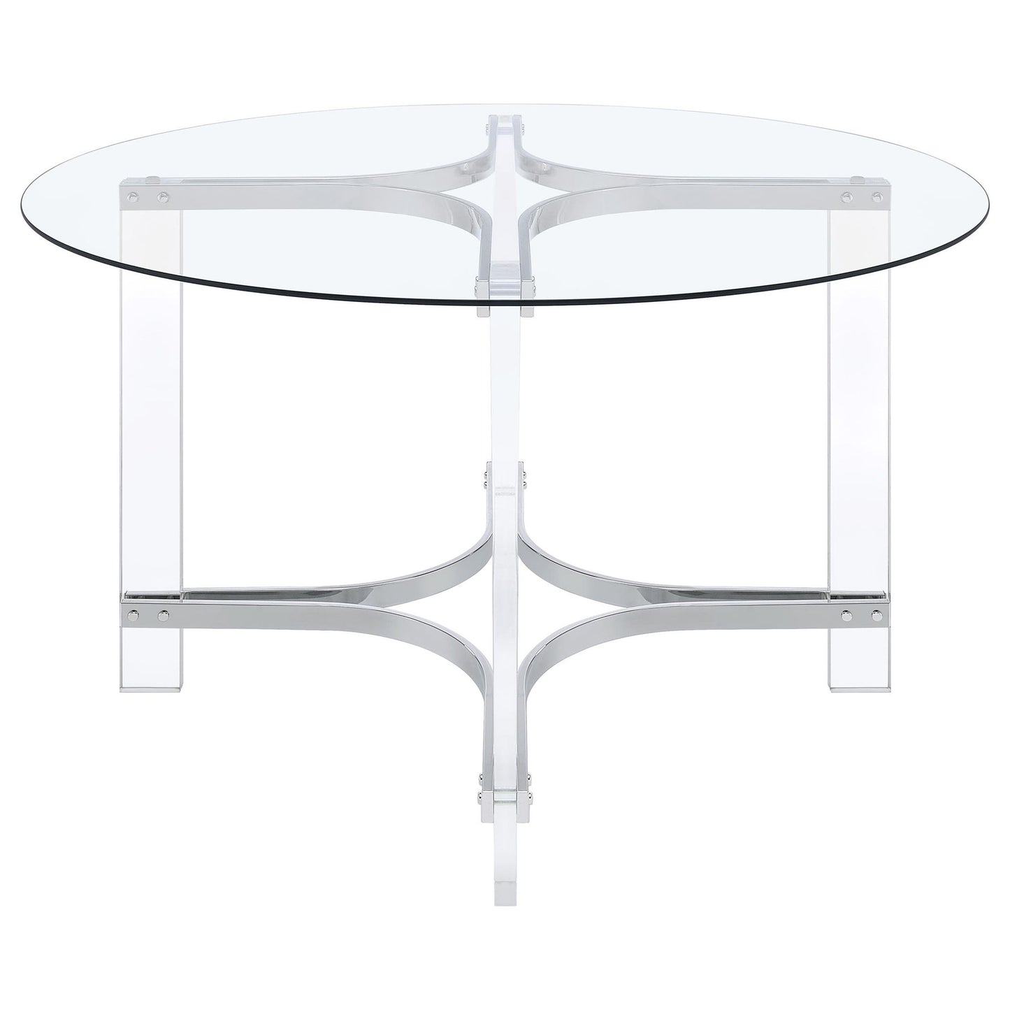 Uptown - 5 Piece Round Dining Set - Chrome