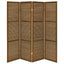 Kenabi - 4 Panel Room Divider Folding Screen - Walnut