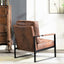Accent Chair With Durable Square Frame, Armchair For Living Room - Brown