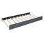 Upholstered Platform Bed With Brick Pattern Headboard And Twin Long Size Trundle