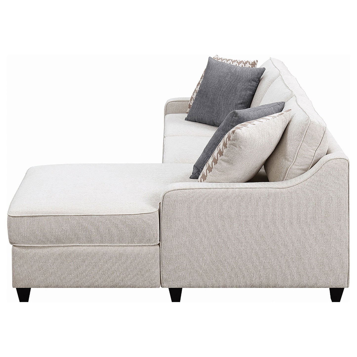Isla - L-Shaped Sectional Sofa With Pillows - Beige