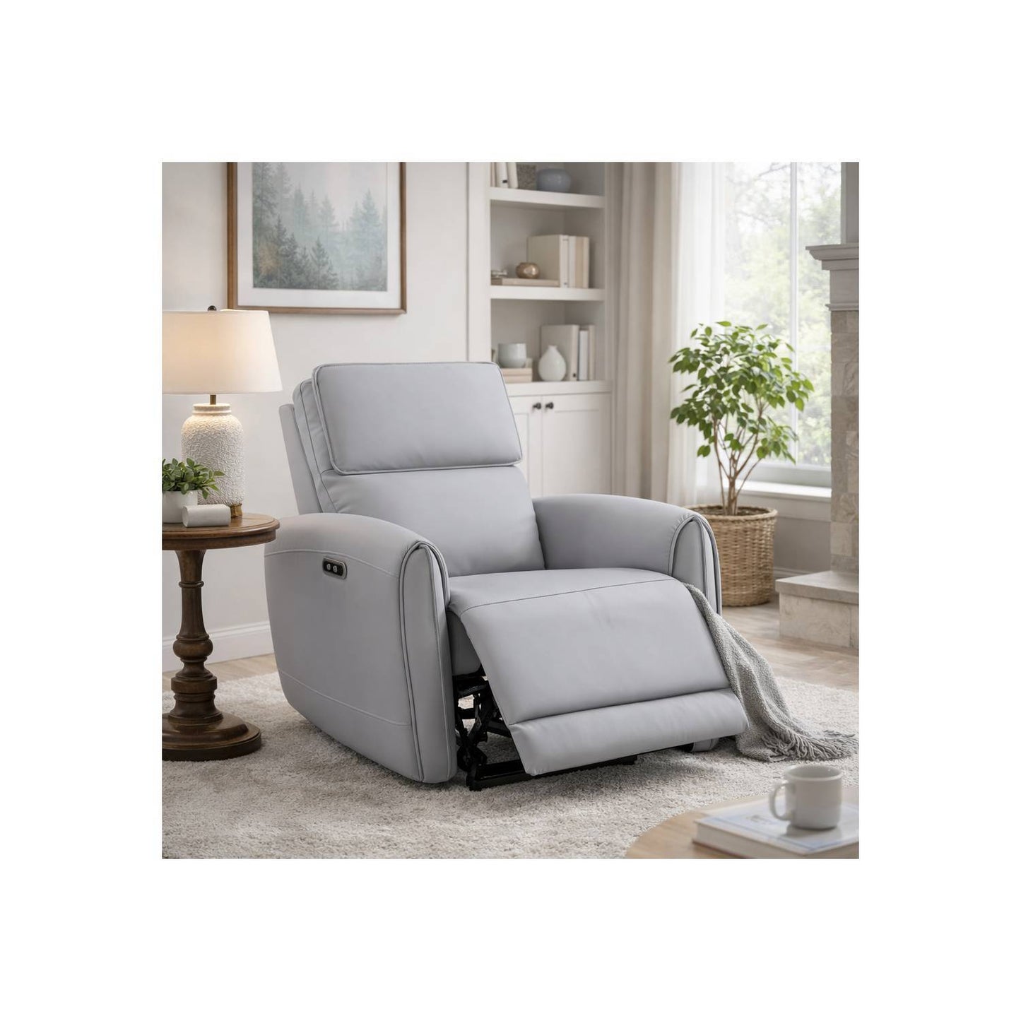 Jeromie - Power Motion Recliner With USB Port - Gray