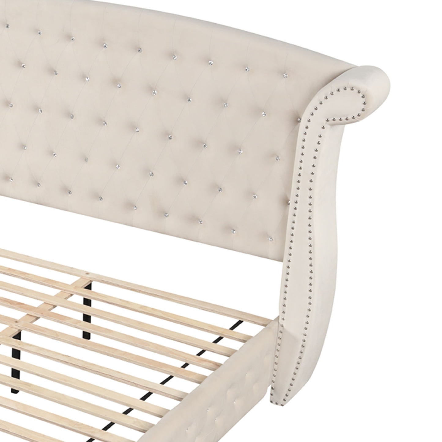 Sophia - Crystal Tufted Upholstered Bed