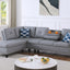 Irine - Sectional Sofa With Ottoman - Gray