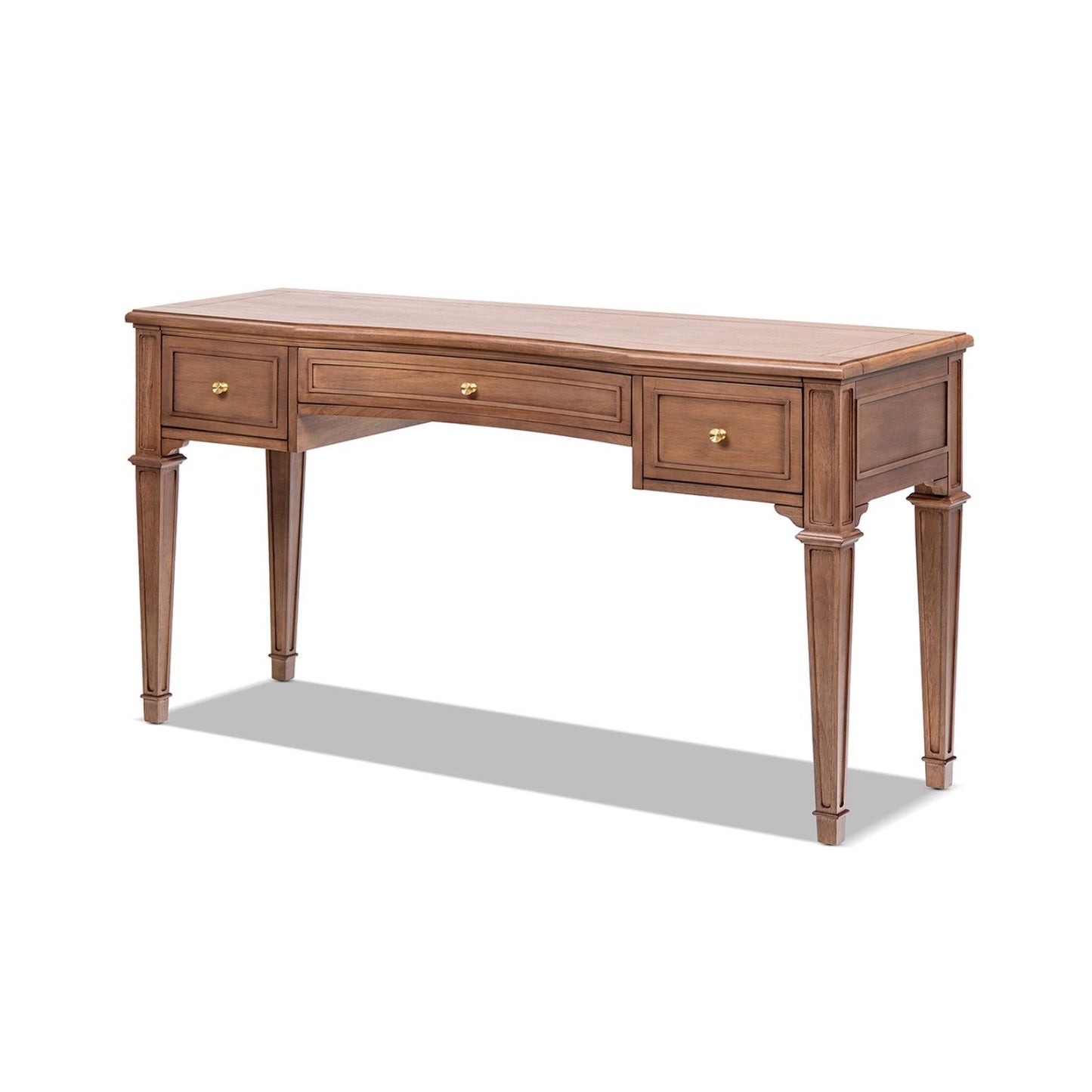 Dauphin - 3 Drawer Executive Desk - Brown