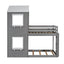 Bunk Bed Wood Bed & Roof, Window, Guardrail, Ladder