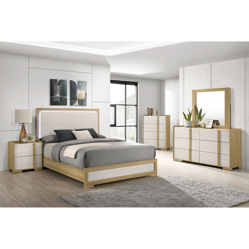 Lincoln - 6 Drawer Dresser With Mirror - Natural