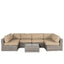 Seating Set With Cushions Handcrafted Wicker Design