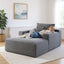 Convertible Chaise Lounge Chair With Wide Armrest & Throw Pillows