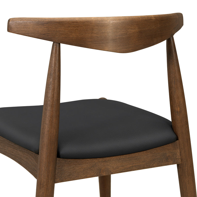Sillas de comedor con respaldo ergonómico (juego de 2)