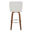 Henry - Contemporary Fixed Height Barstool With Swivel With Round Footrest (Set of 2)