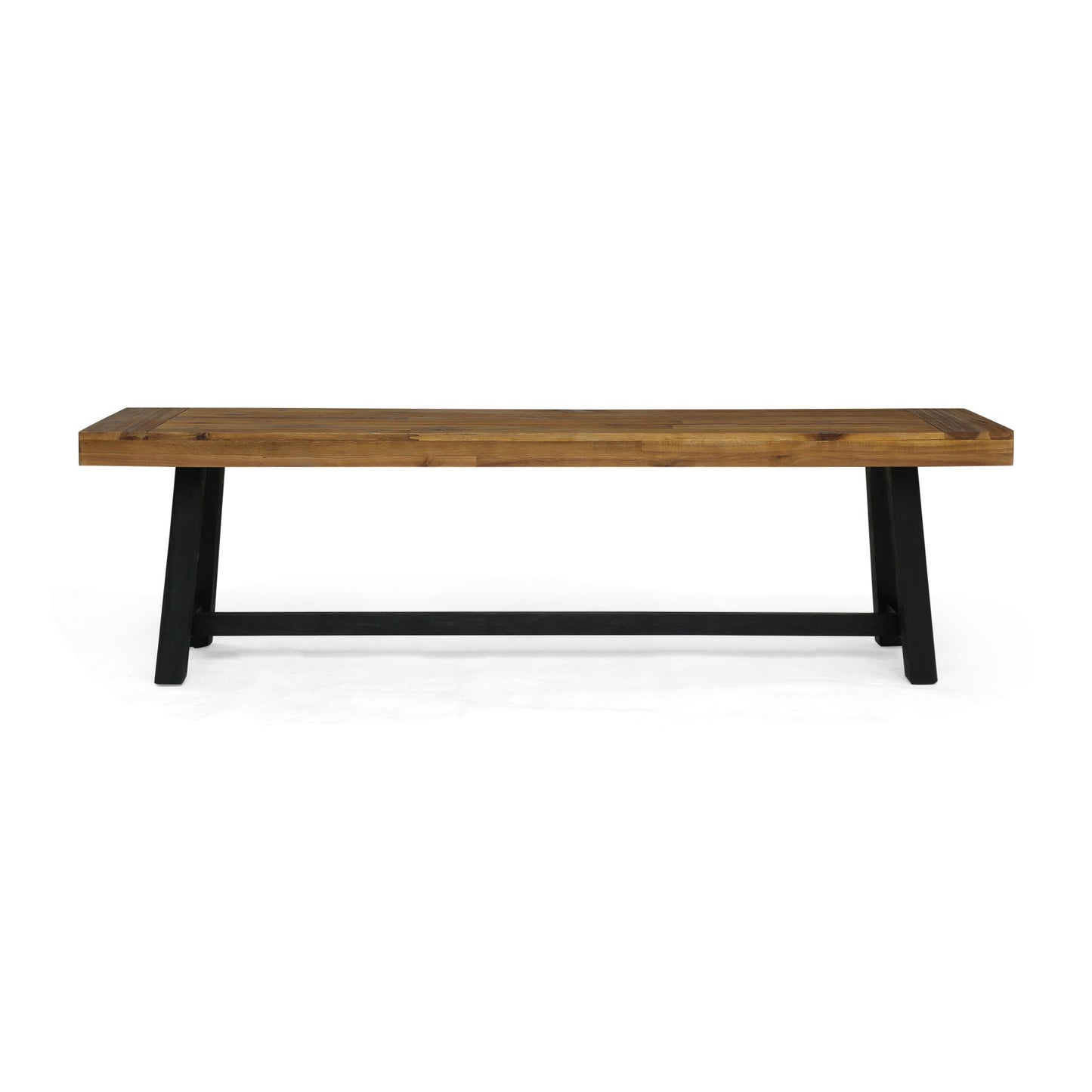 Cloud - Outdoor Bench With Acacia Wood Frame And Slat Panel Design