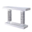 Lachina - Glam Mirrored Faux Gems Console Table - Silver