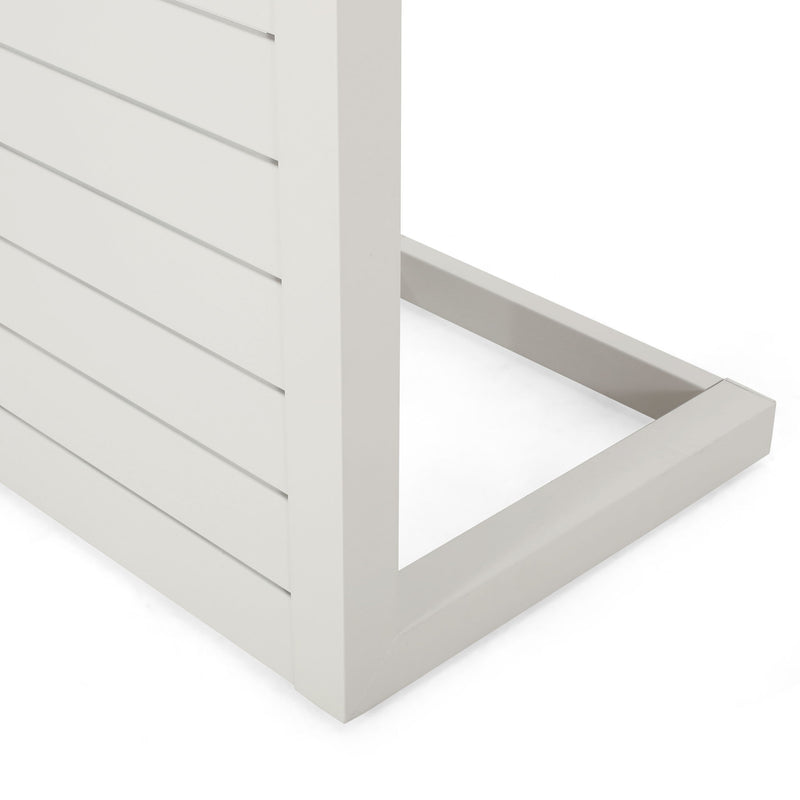 Aluminum Outdoor C - Shaped Side Table For Patio