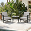Outdoor Patio Furniture, Chat Set, Sunbrella Cushions And Side Table