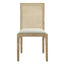 Dining Chair With Synthetic Cane Back And Upholstered Seat (Set of 2) - Natural