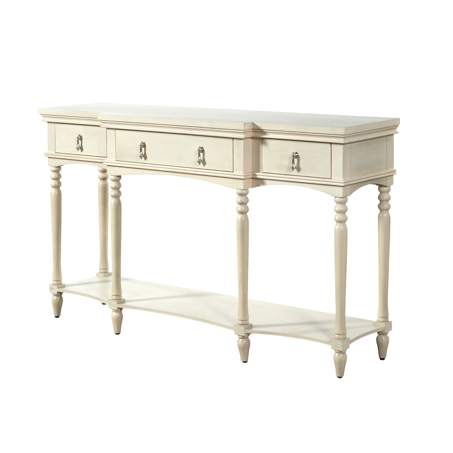 Retro Console Table With 3 Soft Close Drawers