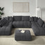 Chosen - Chenille Ottoman - Gray