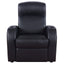 Upholstered Recliner With Cup Holder Comfort Lounge Chair - Black