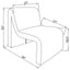 Winne - Curved Armless Accent Chair