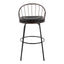 Riley - Claire Farmhouse Fixed Height Barstool With Swivel With Round Footrest (Set of 2)