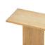 X-Frame Console Table, Angled Cross Leg Design, Rounded Edges - Natural