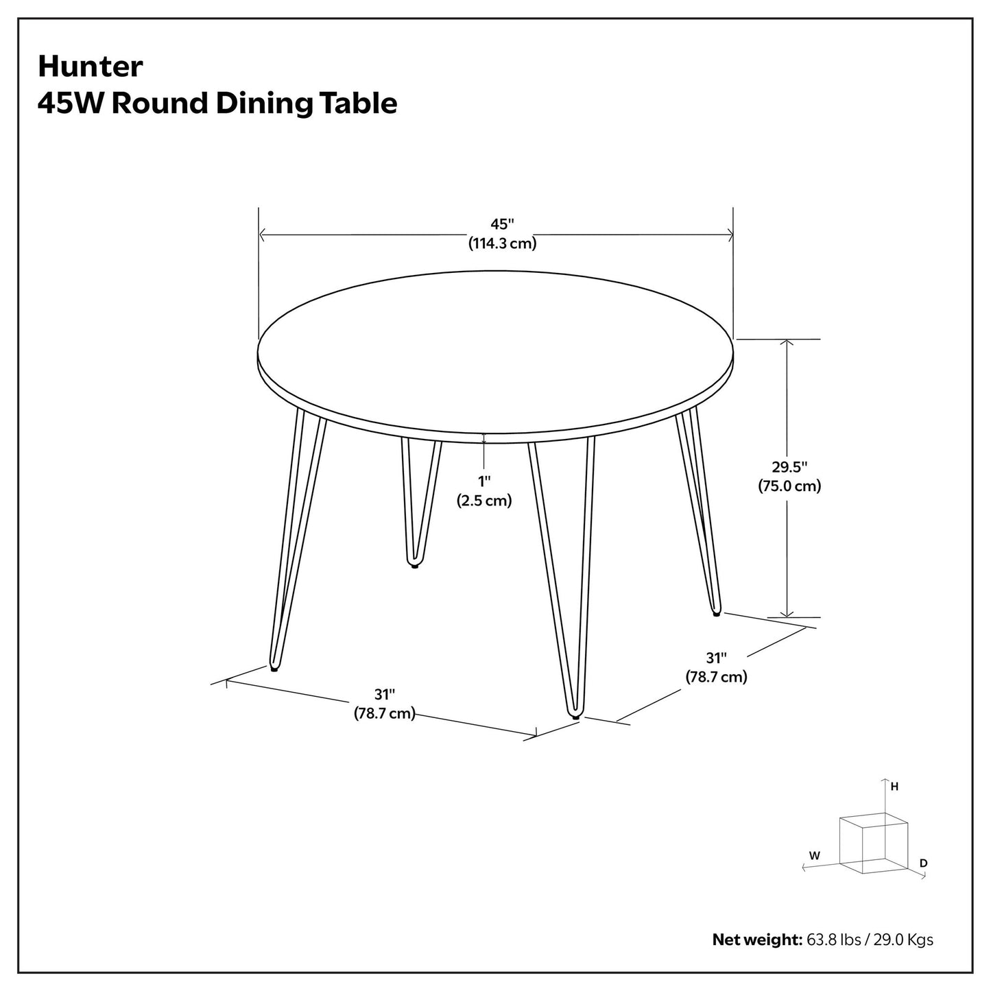 Hunter - Round Dining Table - Natural