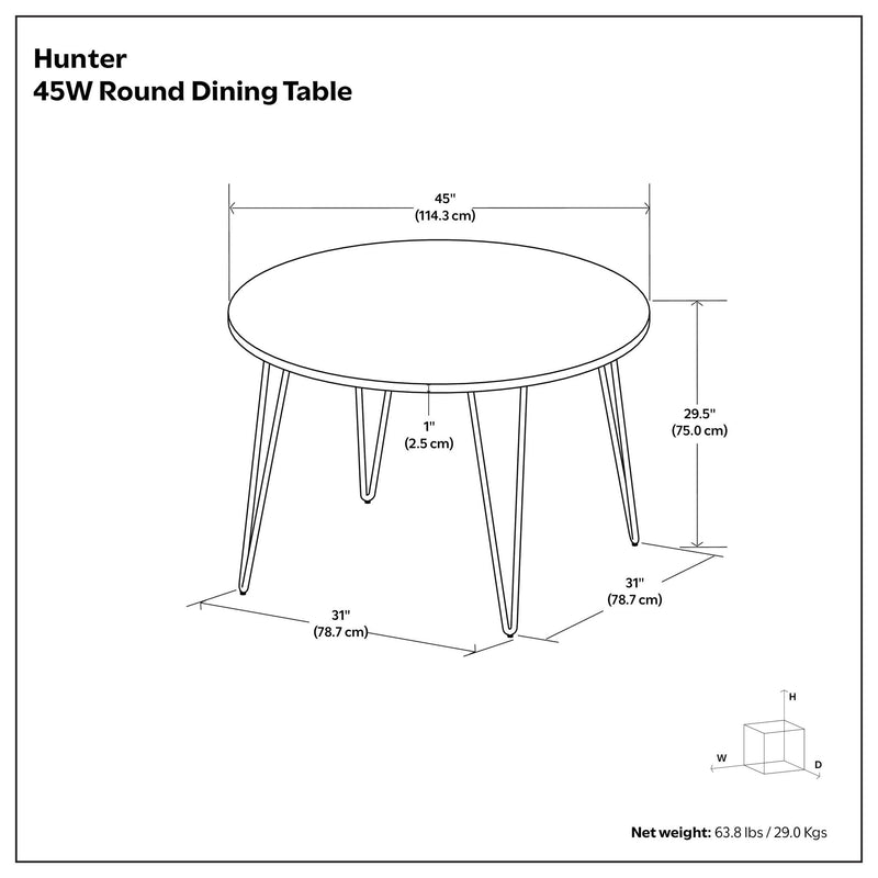 Hunter - Round Dining Table - Natural