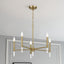 Courtyard - 5 Light Candle Chandelier - Clear / Gold