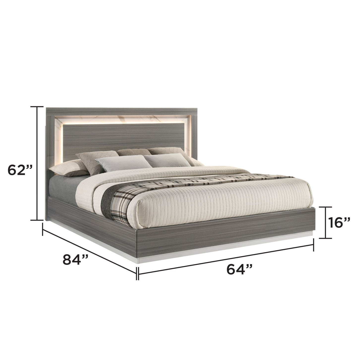 Altima - Bedroom Set With LED Headboard
