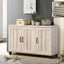 Corby - Oak Finish 3 - Door Shoe Cabinet - Dusty Gray