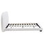 Queen Size Upholstered Platform Bed Frame With Split Headboard - White