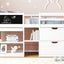 Low Loft Bed With Rolling Desk, Shelf And Drawers