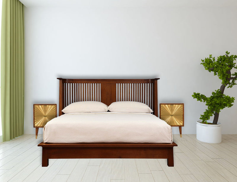 Manila - Nightstand - Brown / Gold