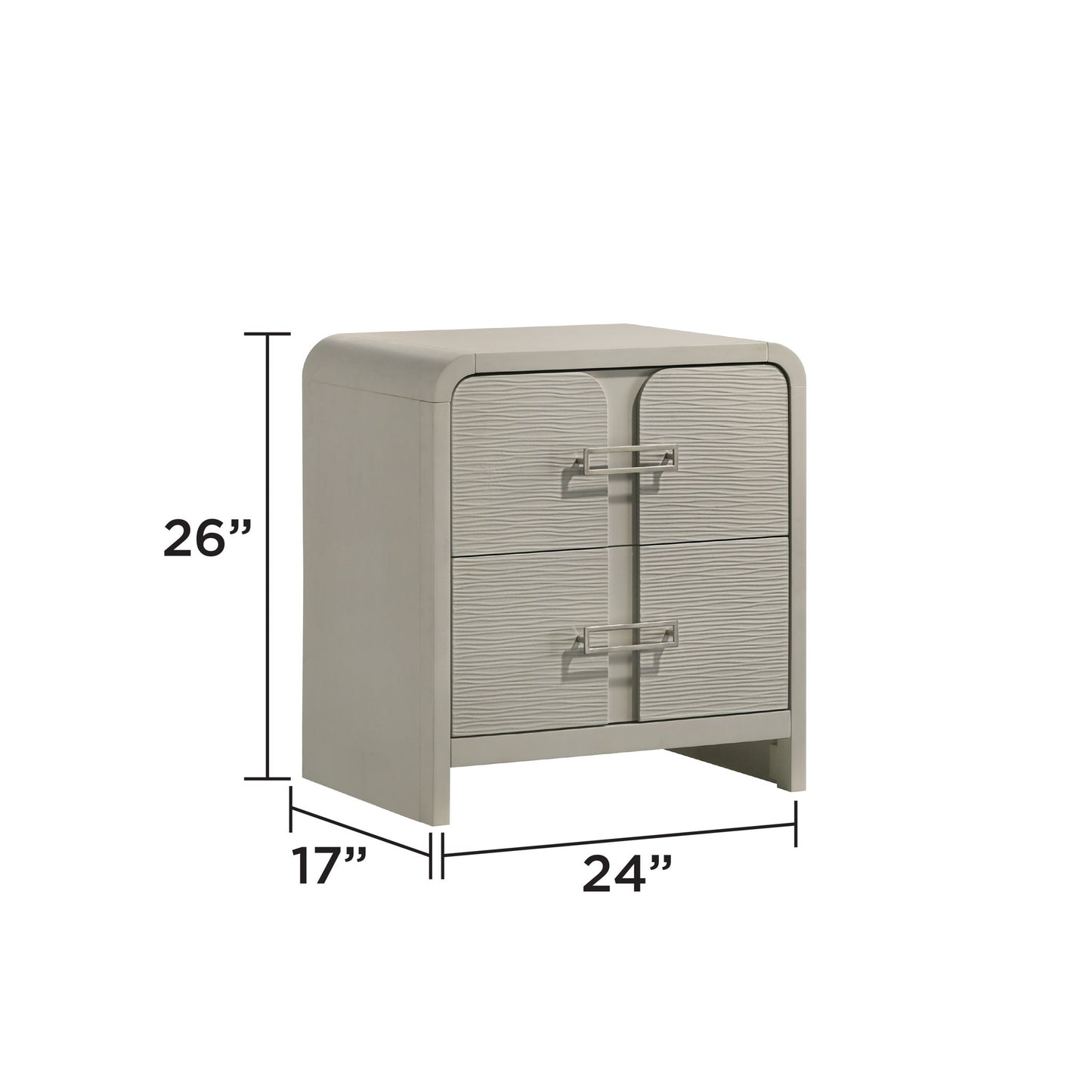 Aria - 2 Drawer Nightstand - Beige
