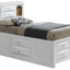 Modern Design Storage Bed With Bookcase Headboard